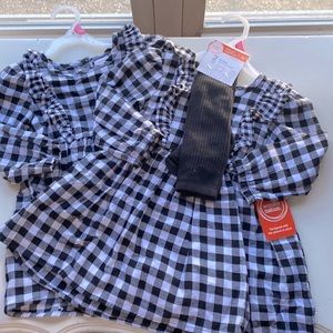 Bundle of 2 Wonder Nation Gingham Toddler Holiday Dresses